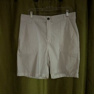 Lee White Flat Front Shorts for Summer